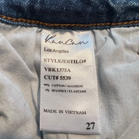 KanCan Distressed Skinny Leg Blue Jeans, size 27, 5 pockets, style #VBK1375A. - Picture 7 of 7